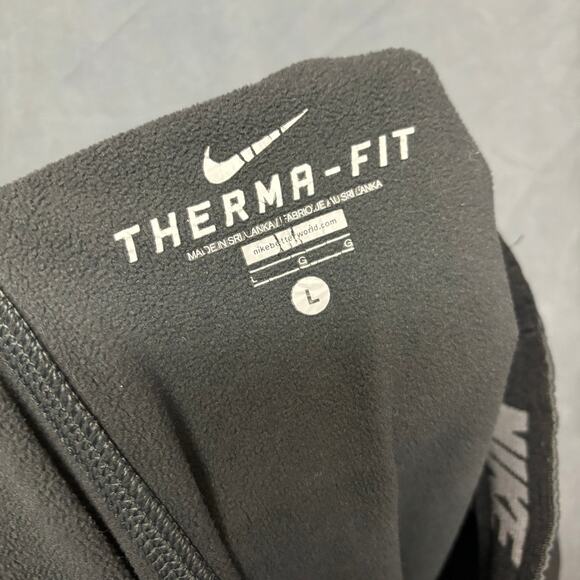 Nike Sweatpants Mens Large Fleece Lined Thermafit Drawstrings Elastic Waist Gorp - Picture 4 of 12
